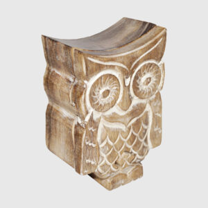 White Antique Owl Puzzle Box